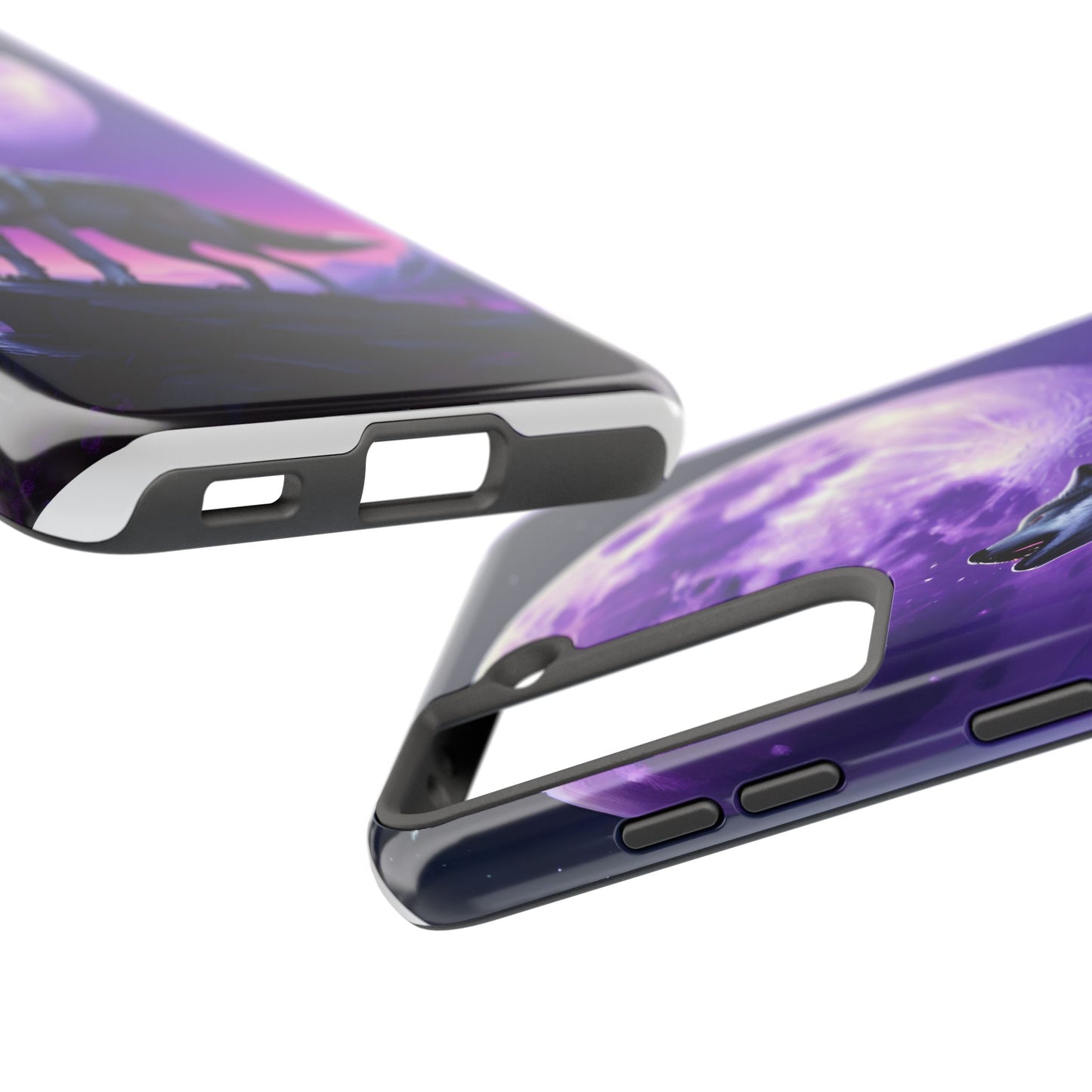 Howling Wolf Tough Phone Cases β Durable Protection with Mystical Moon Design
