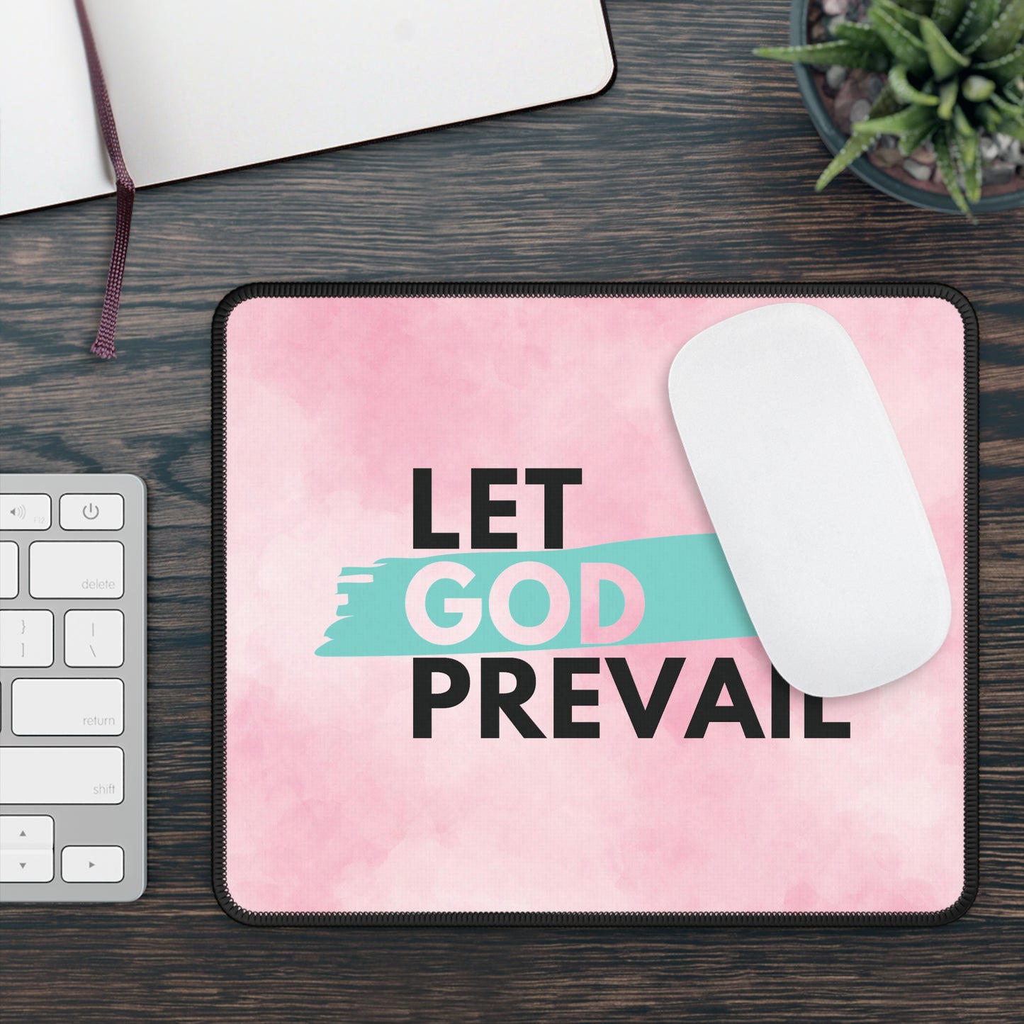 Let God Prevail Mouse Pad – Stay Focused, Stay Faithful