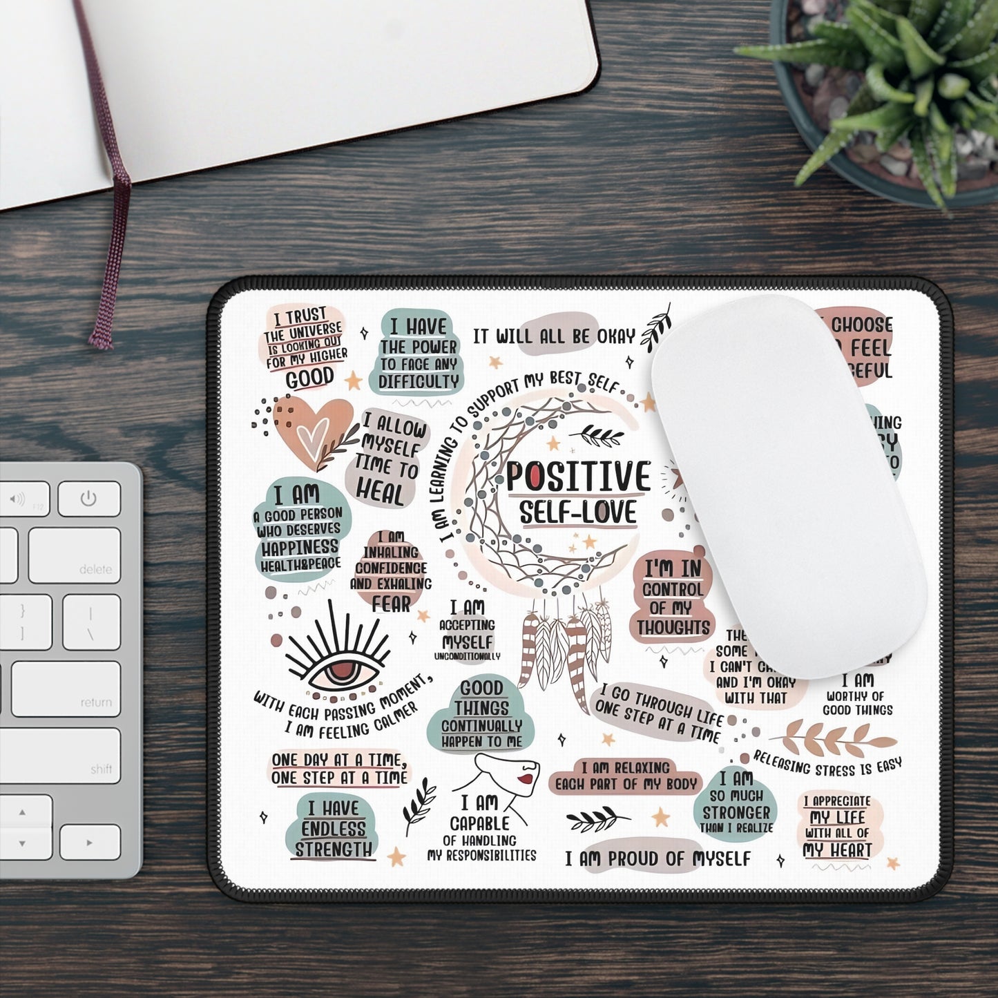 Positive Self-Love Mouse Pad – Empower Your Clicks with Kindness & Confidence