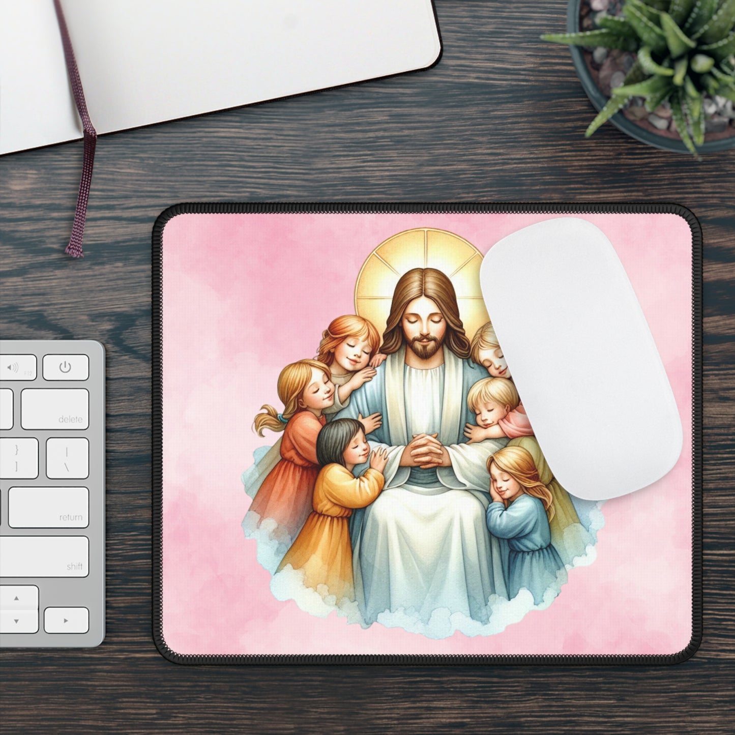 In His Care Mouse Pad – Celebrate Joy, Innocence, and Unconditional Love