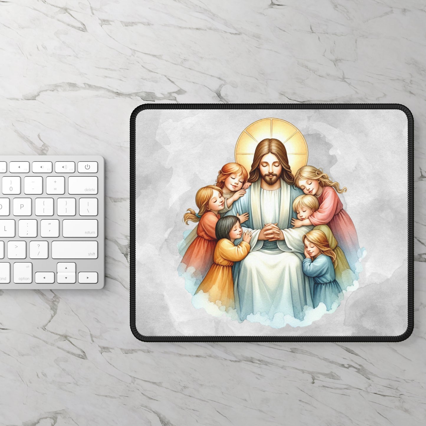 In His Care Mouse Pad – Celebrate Joy, Innocence, and Unconditional Love