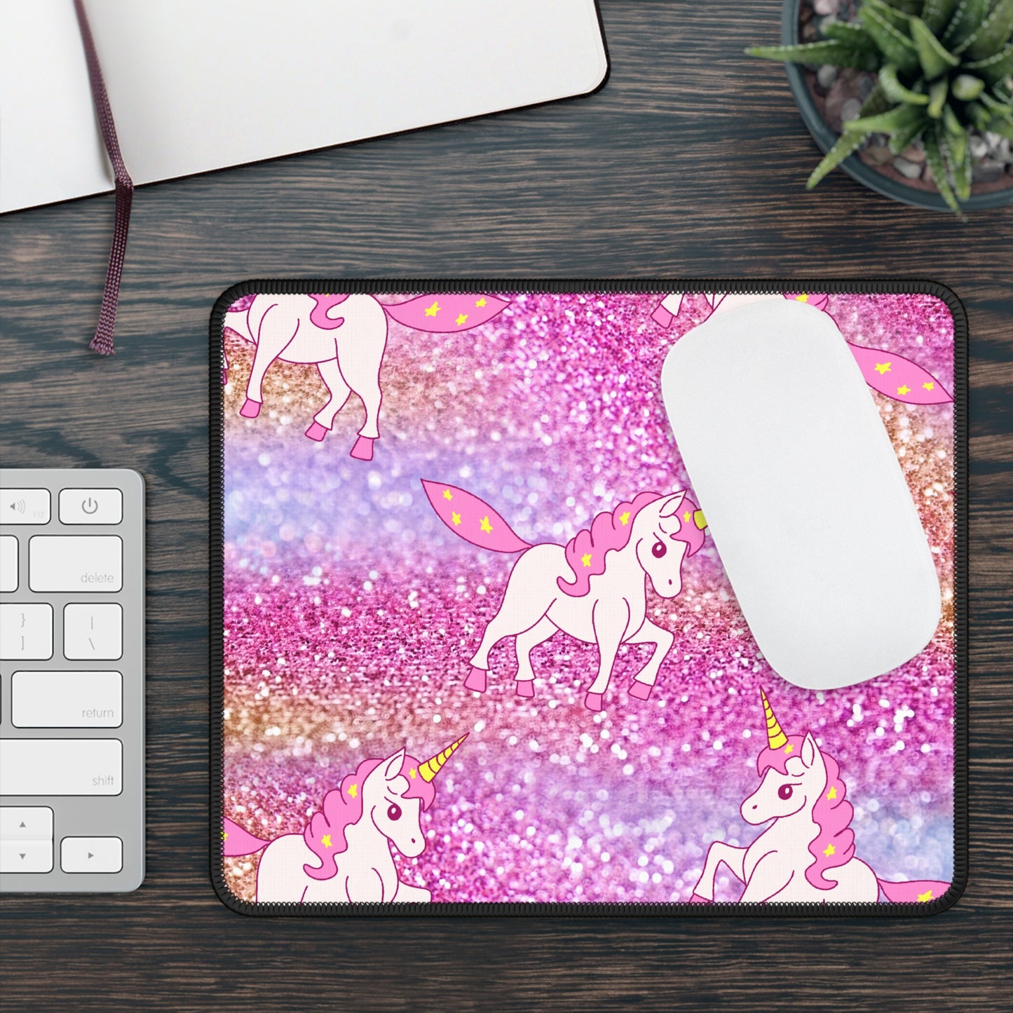 Unicorn Glitter Rush Mouse Pad – Gallop Into Glam & Greatness
