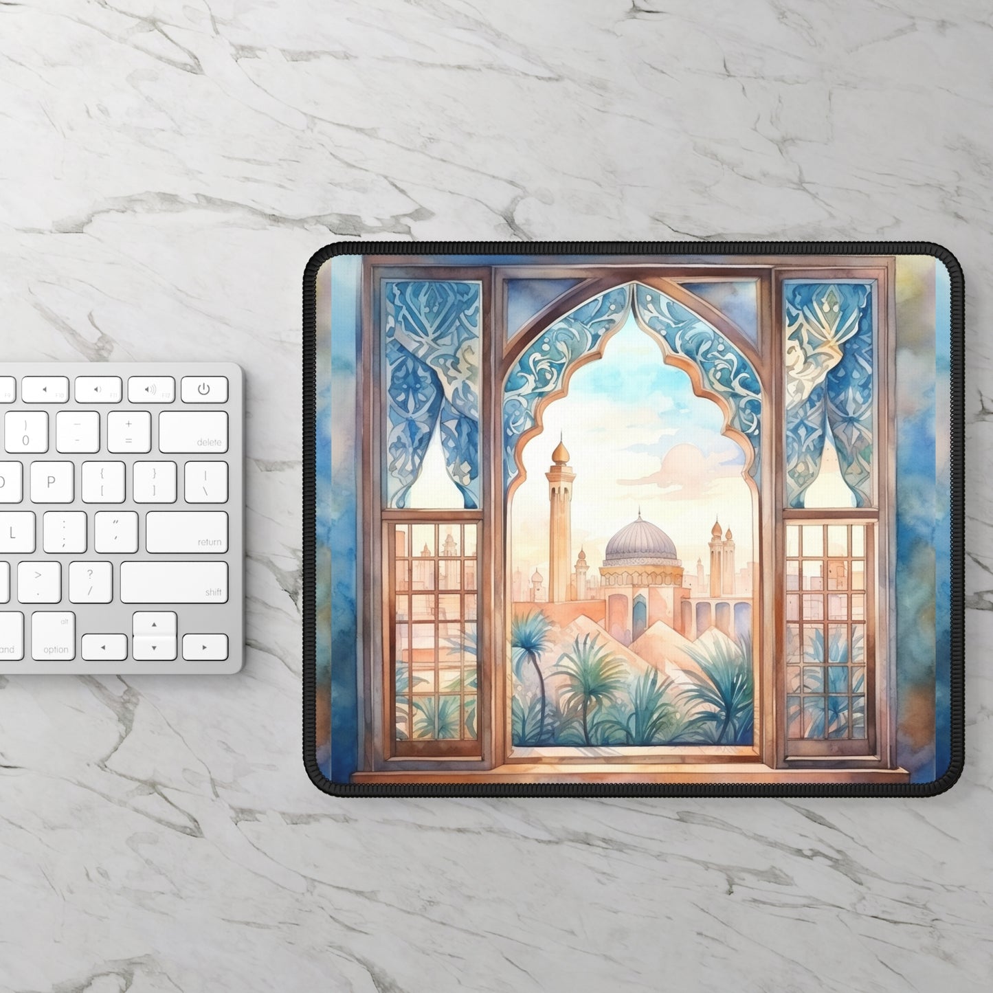 Whispers of the Oasis Mouse Pad – Sunrise Over the Minarets