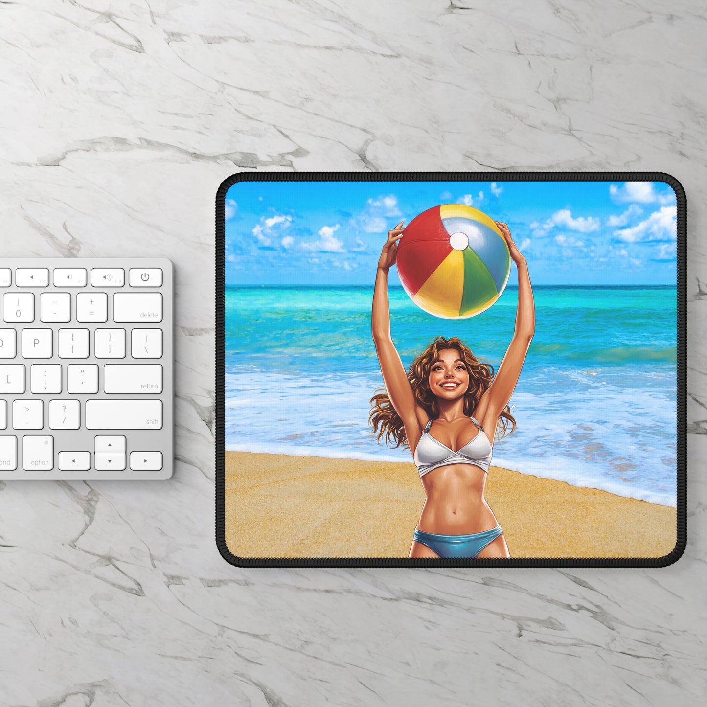 Beach Ball Bliss Mouse Pad – Fun in the Sun at Your Fingertips