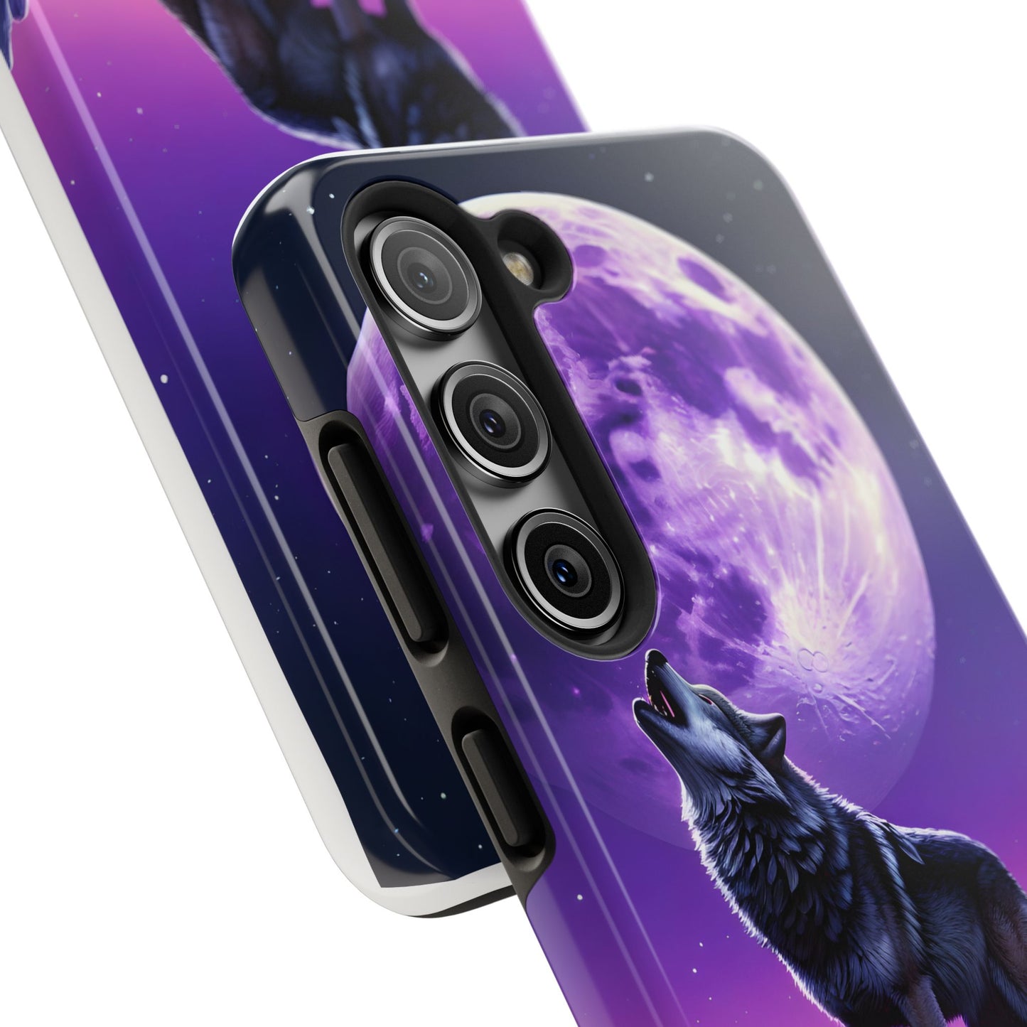 Howling Wolf Tough Phone Cases β Durable Protection with Mystical Moon Design