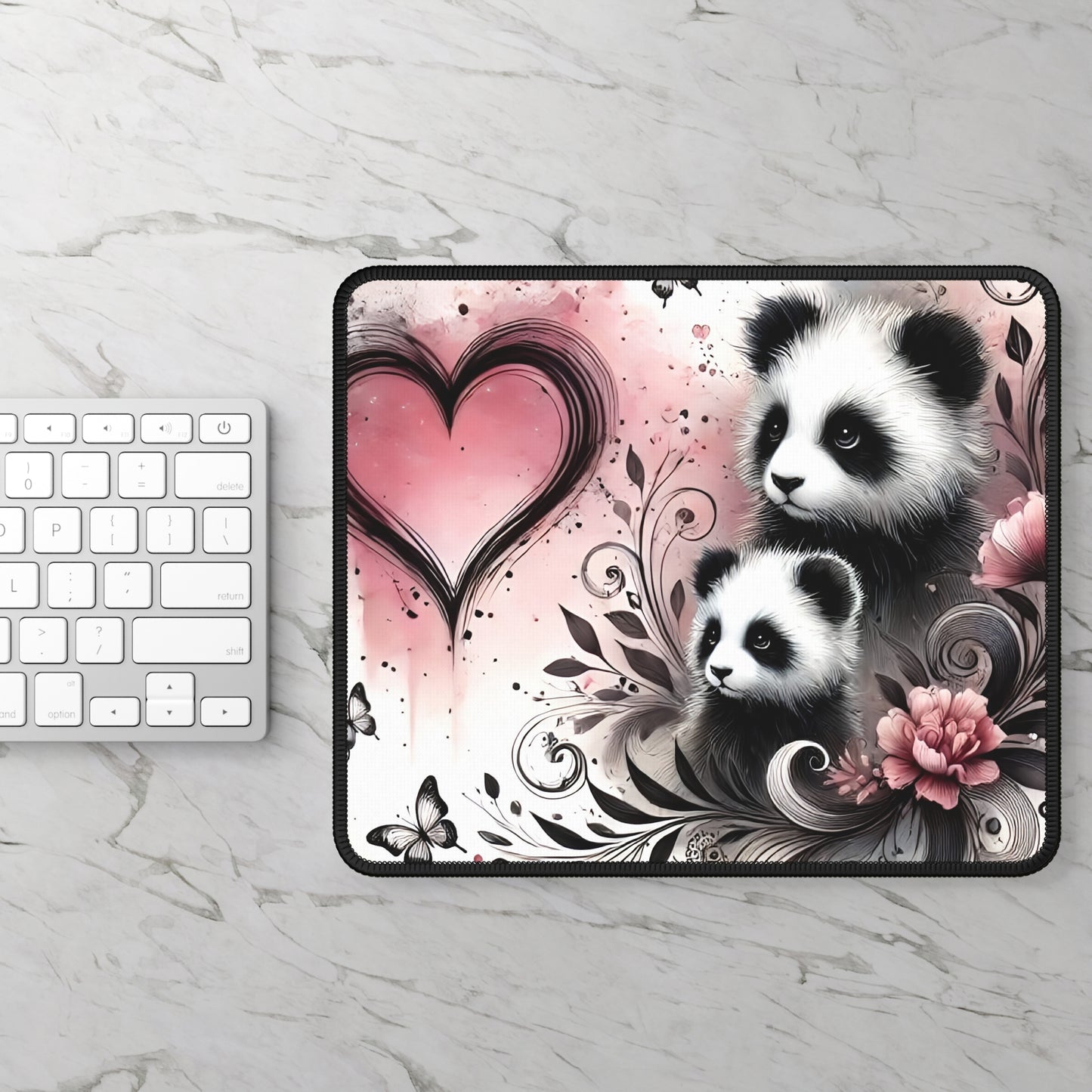 Panda Love Mouse Pad – A Soft Spot for Every Click