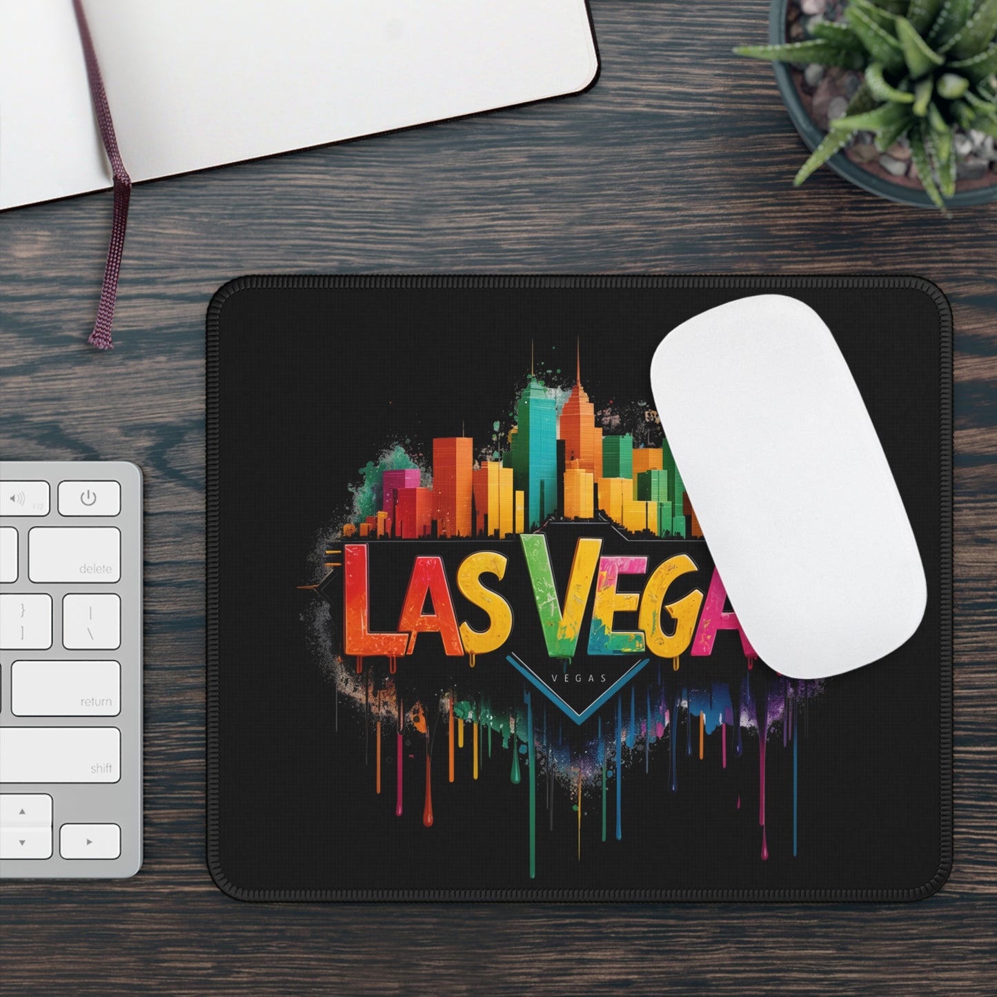 Neon Jackpot Mouse Pad – Vegas Energy, Full Spectrum Style