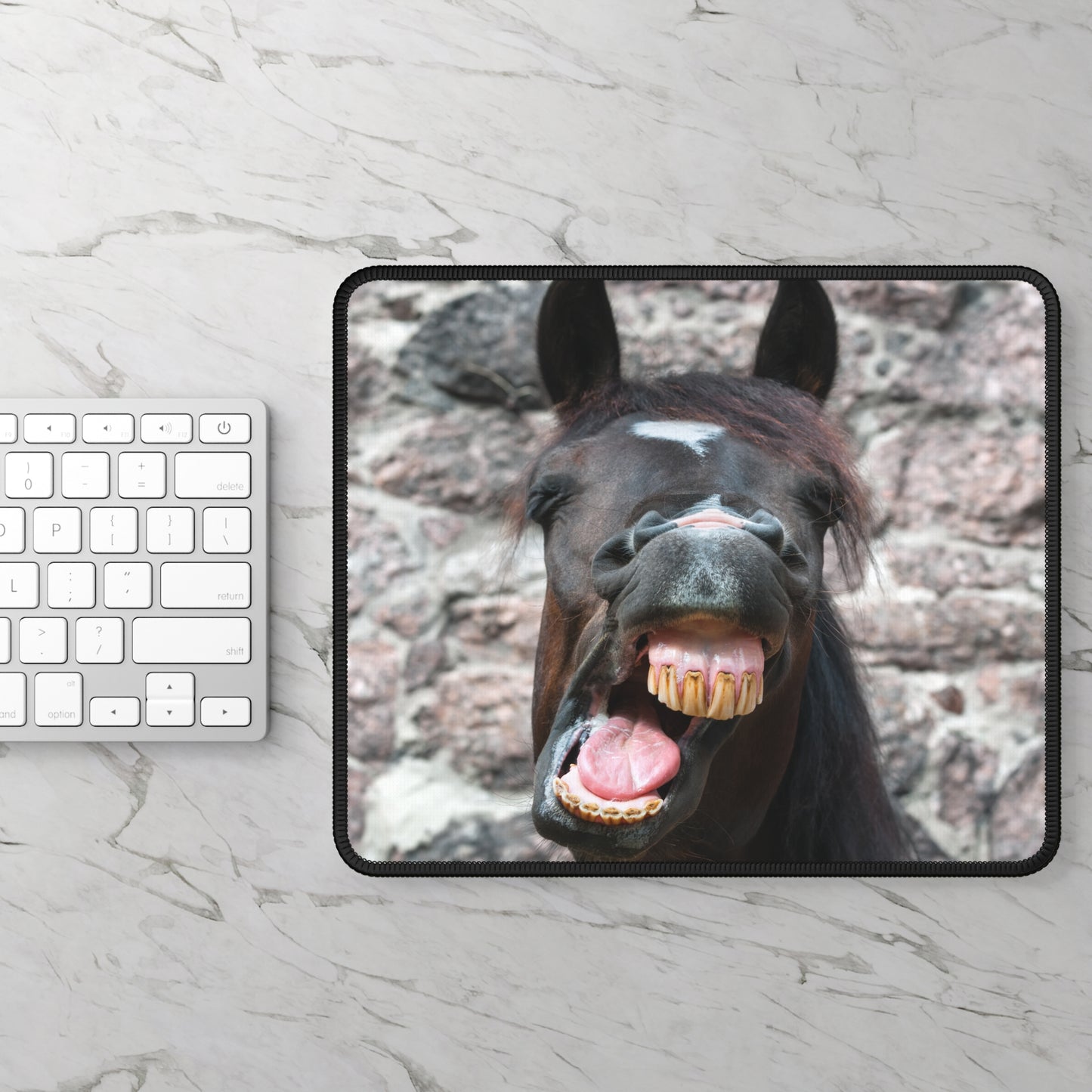 Horse Laughter Mouse Pad – Neigh-ver Miss a Click Again