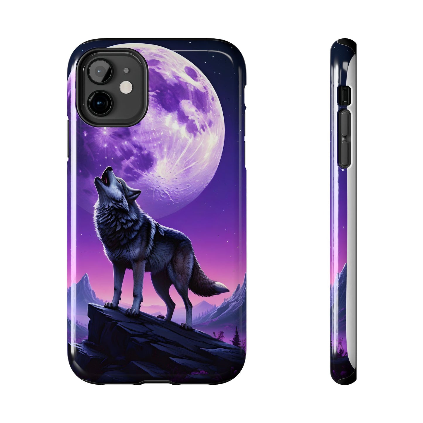 Howling Wolf Tough Phone Cases β Durable Protection with Mystical Moon Design