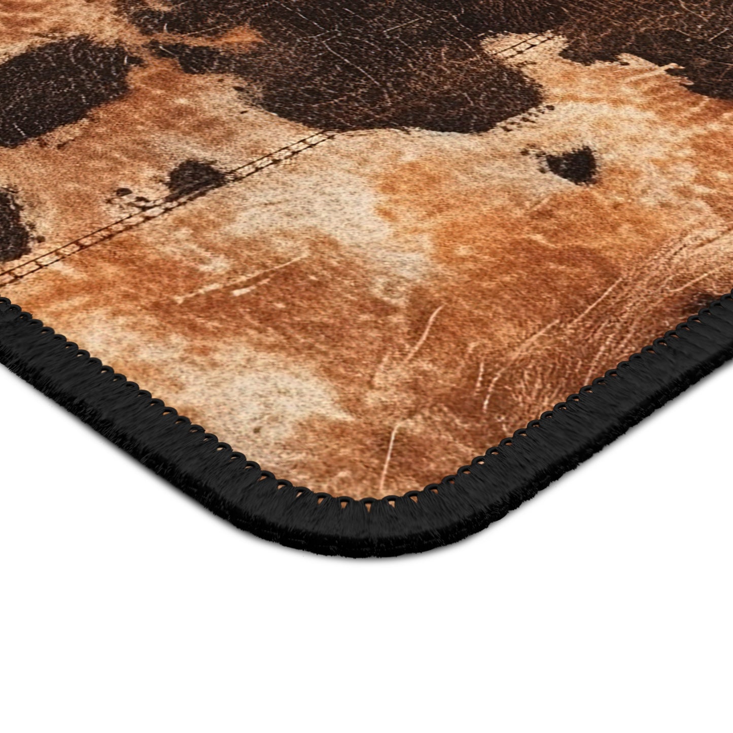Cowhide Vibes Mouse Pad – Rugged Charm for the Rootinest Tootinest Desktops