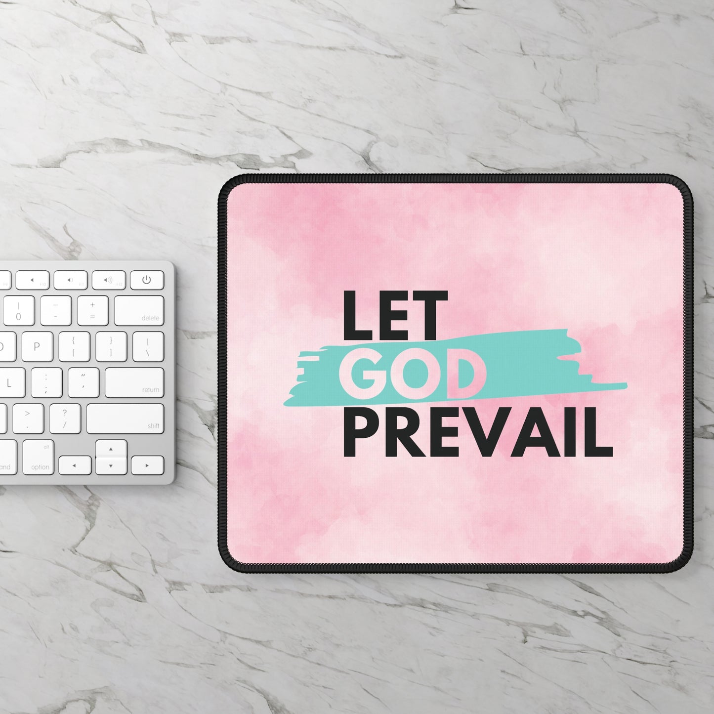 Let God Prevail Mouse Pad – Stay Focused, Stay Faithful