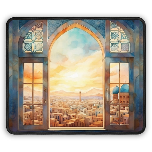 Desert Dusk Mouse Pad – A Window to Timeless Wonder