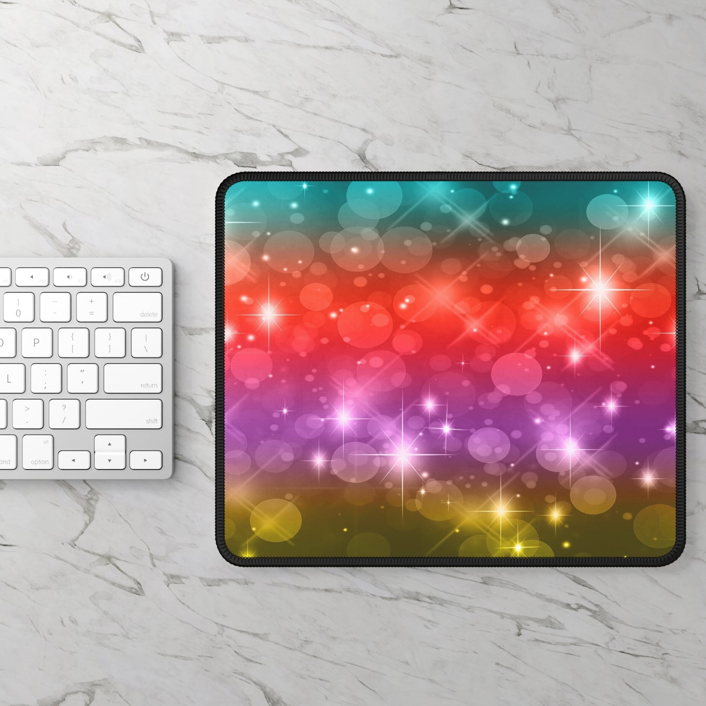 Rainbow Starburst Mouse Pad – Sparkle Like You Mean It!