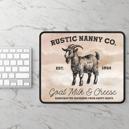 Rustic Nanny Co. Mouse Pad – Goat Milk, Cheese & Charm for Your Desk