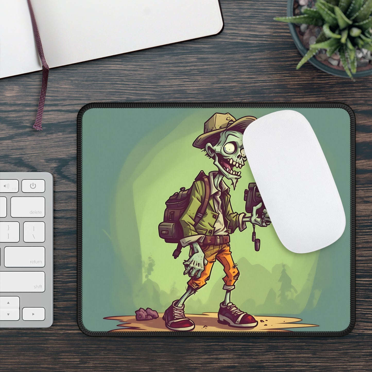 Graveyard Vlogger Mouse Pad – Lights, Camera, Afterlife