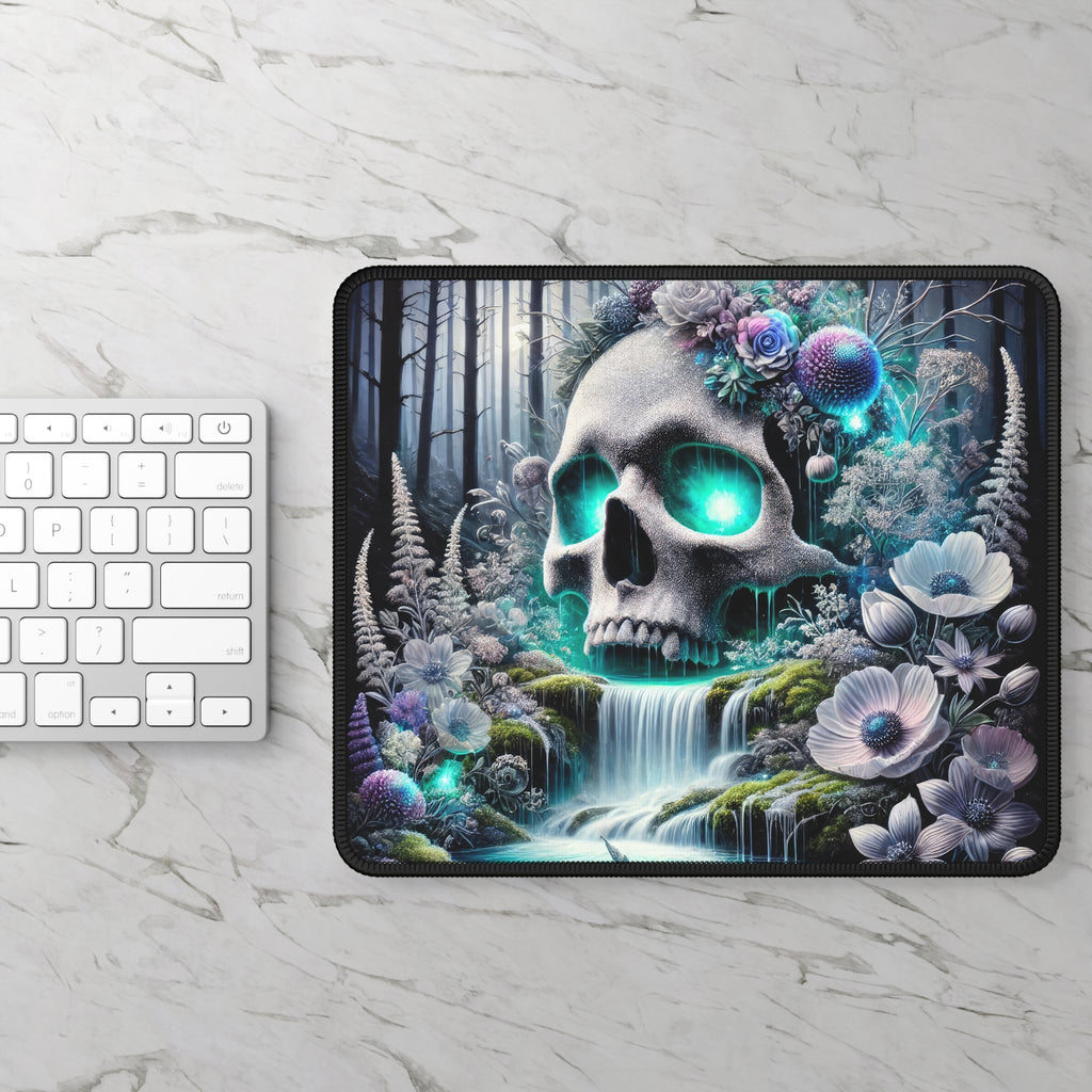 Skull Bloom Mouse Pad – Where Death Meets Dreamscape