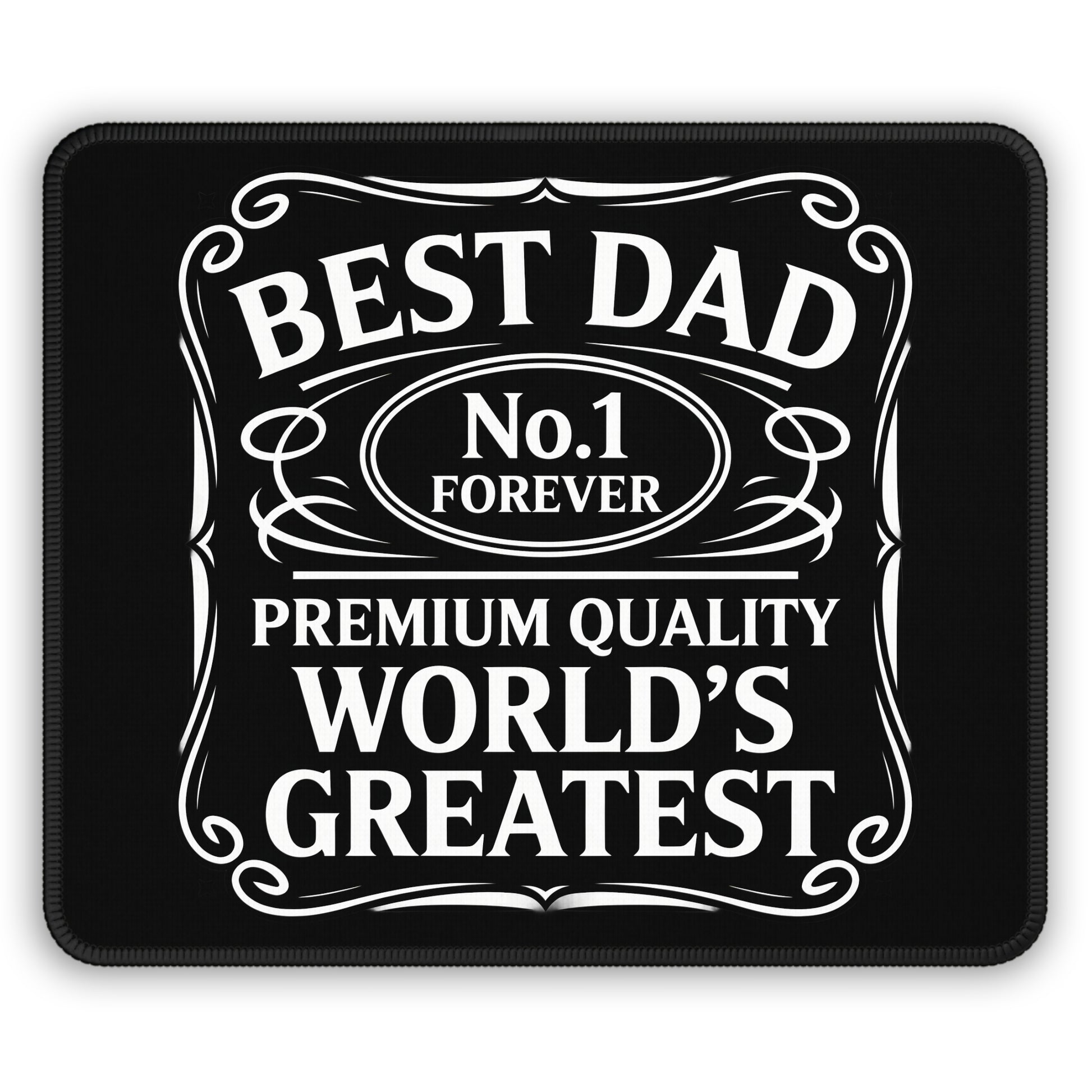 No. 1 Dad Classic Label Mouse Pad – A Premium Gift for a World-Class Dad!
