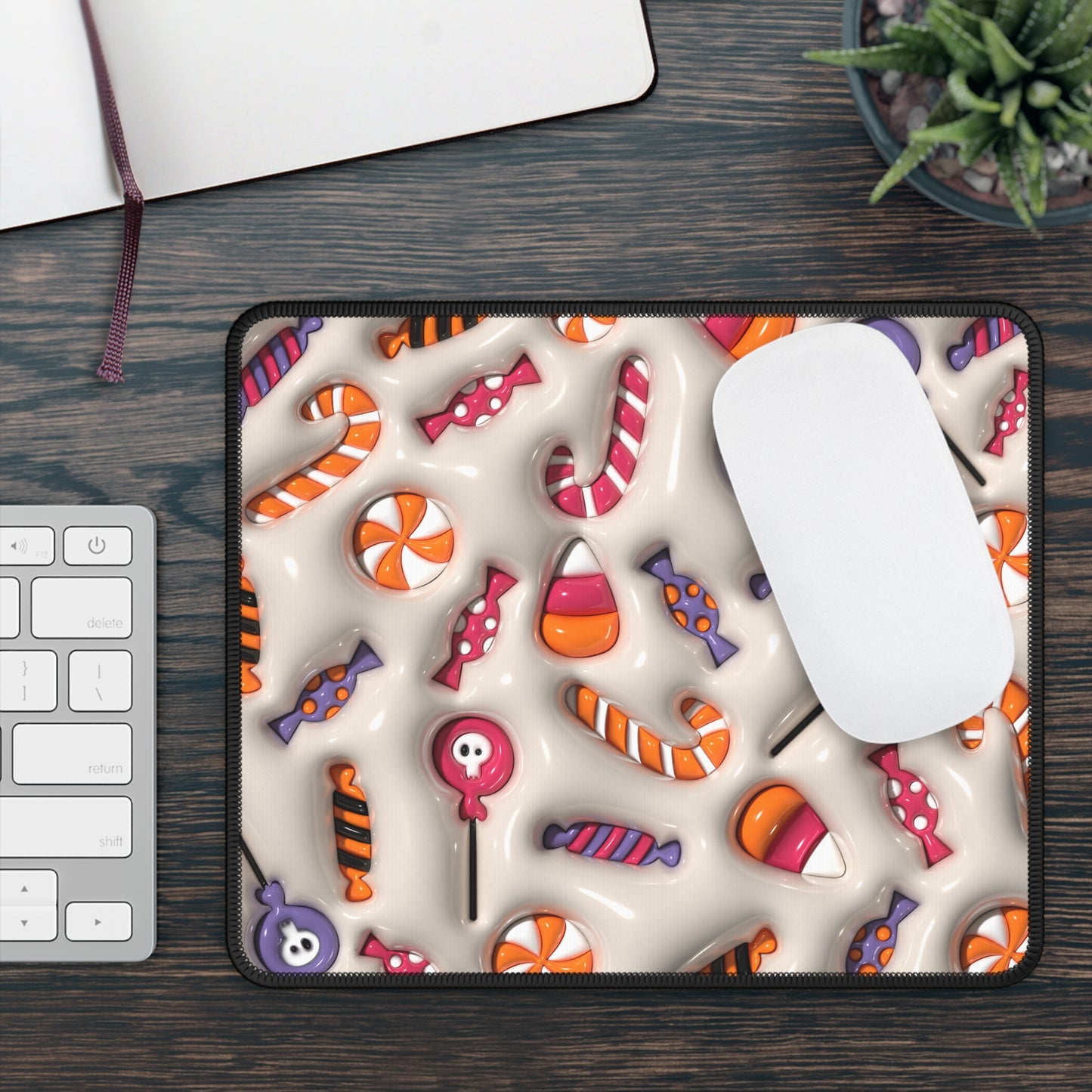 Candy Chaos Mouse Pad – Unwrap the Fun, Unleash the Spook