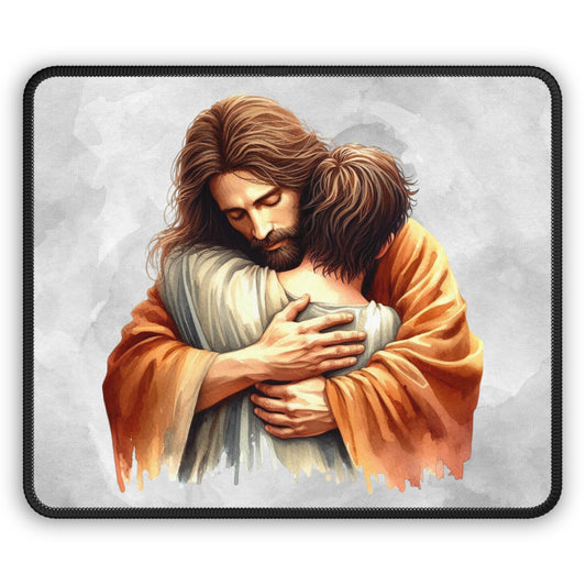 Held in His Embrace Mouse Pad – A Daily Reminder That You Are Never Alone