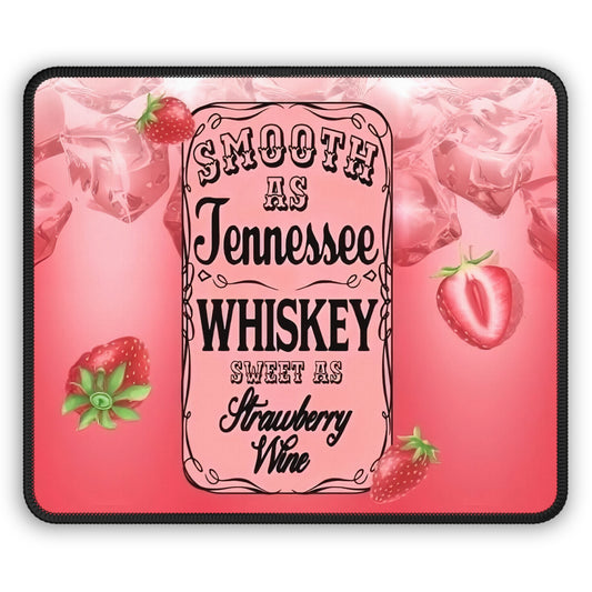 Tennessee Whiskey & Strawberry Wine Mouse Pad – Southern Smooth Meets Sweet