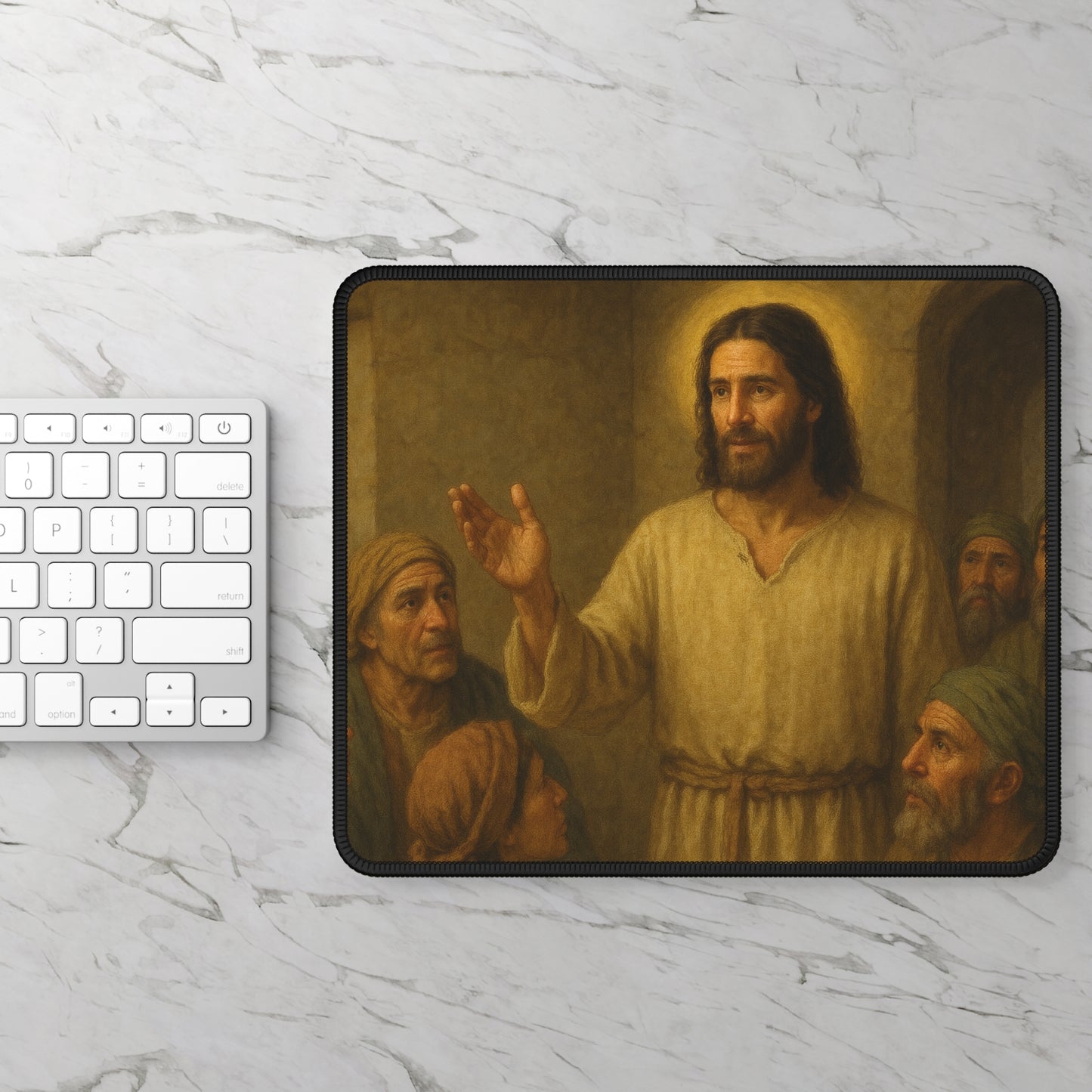The Teacher of Light Mouse Pad – Wisdom at Your Fingertips