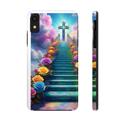 Heavenly Stairs Phone Case - Tough Protection with Cross Design