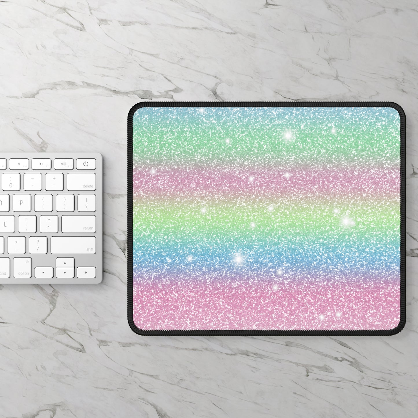 Pastel Sparkle Pop Mouse Pad – Soft Hues, Major Glitz