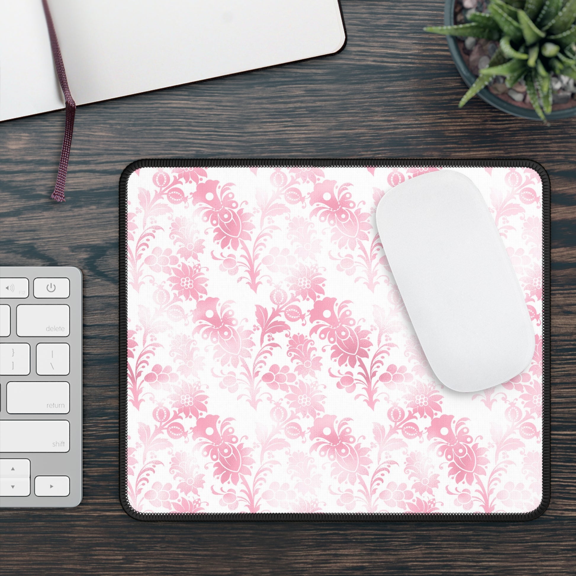 Petal Scroll Mouse Pad – Vintage Bloom, Modern Zoom