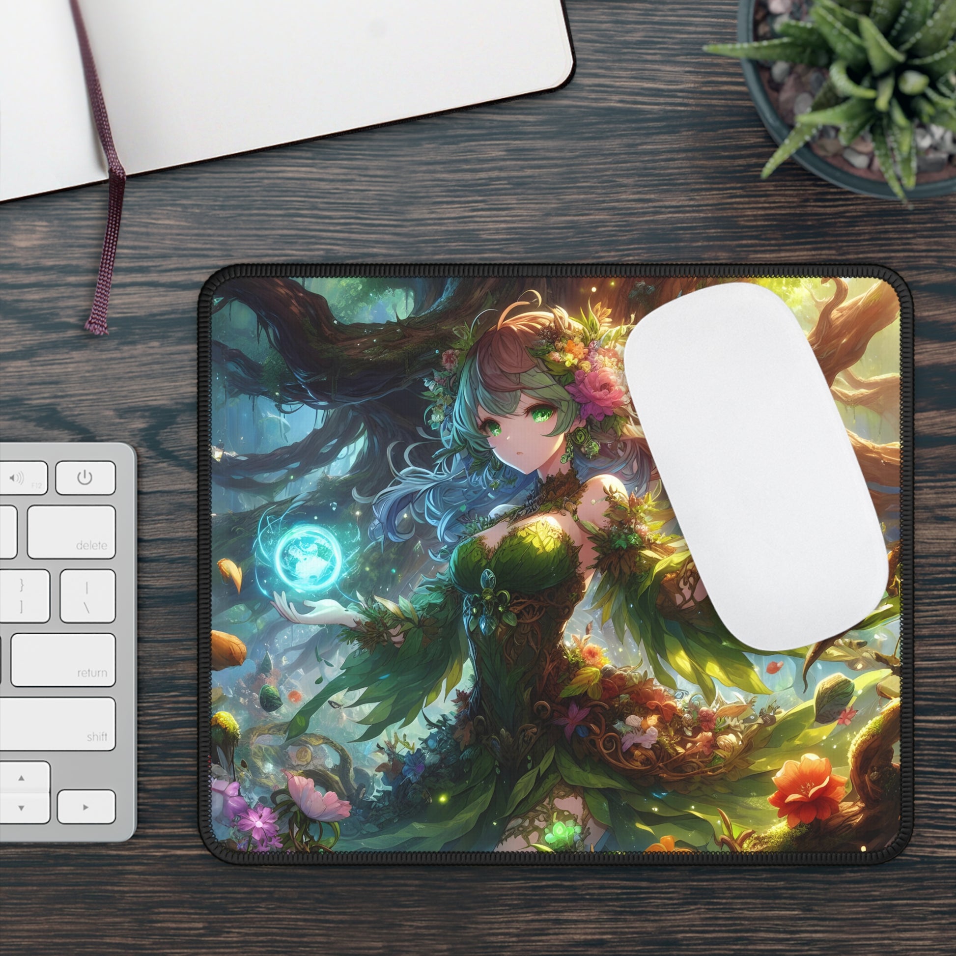 🌿 "Verdant Enchantress" Mouse Pad – Nature’s Guardian, Gamer’s Ally