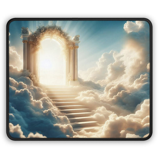 Celestial Gate Mouse Pad – Step Into the Light. Stay for the Peace.