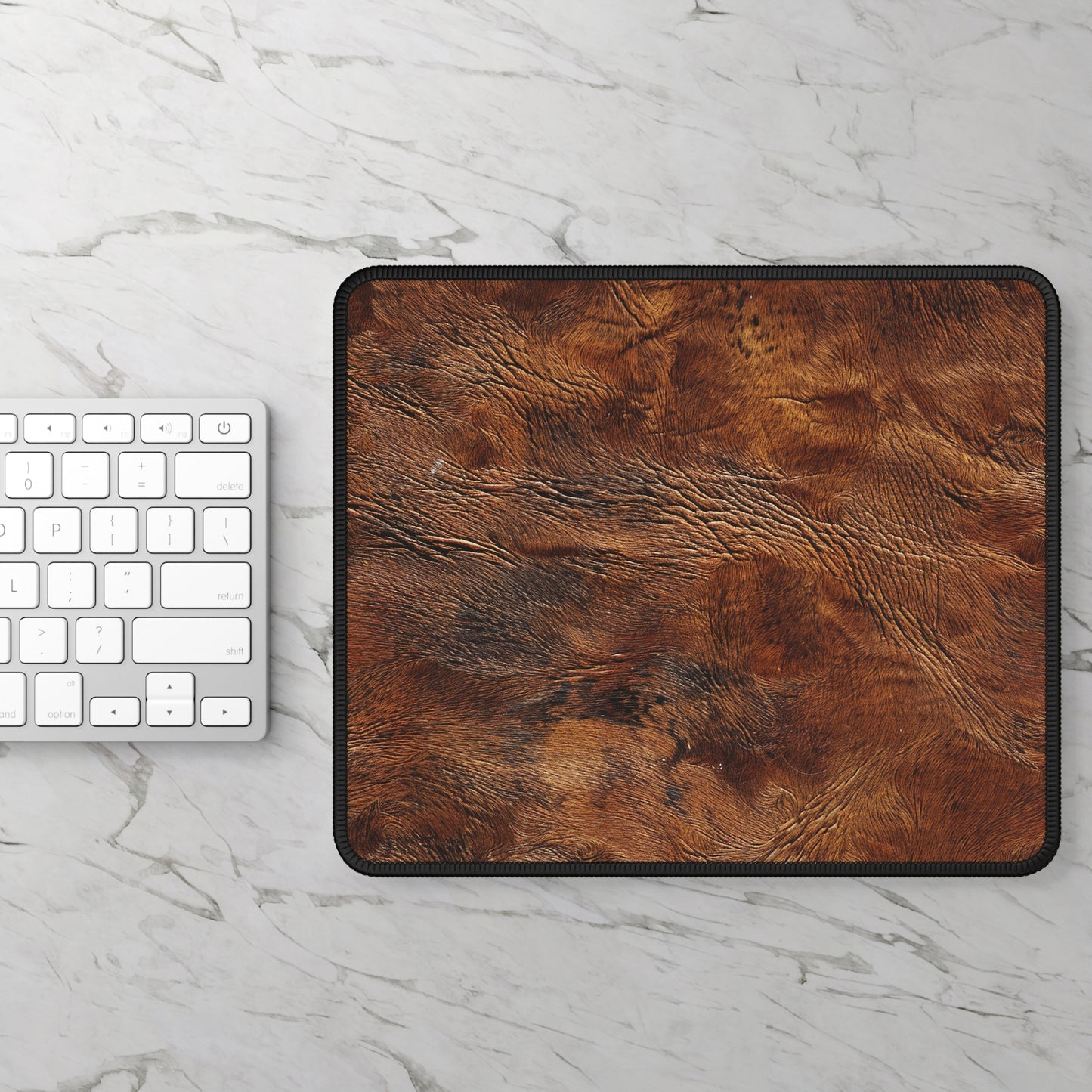 Cowhide Vibes Mouse Pad – Rugged Charm for the Rootinest Tootinest Desktops
