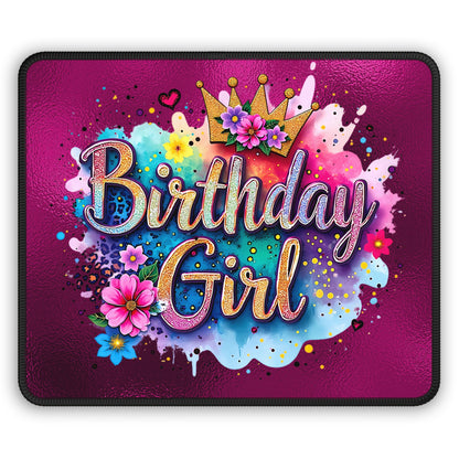 Birthday Girl Mouse Pad – Add a Pop of Celebration to Your Desk!