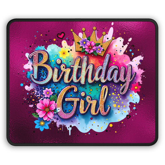 Birthday Girl Mouse Pad – Add a Pop of Celebration to Your Desk!