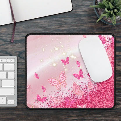 Pink Sparkle Flight Mouse Pad – Flutter with Fierce Style