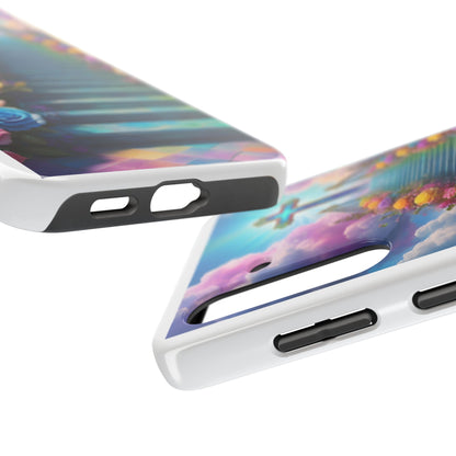 Heavenly Stairs Phone Case - Tough Protection with Cross Design