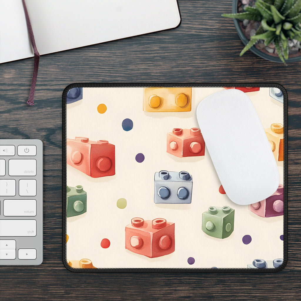 Pastel Blocks Mouse Pad – Watercolor Whimsy for Your Workspace