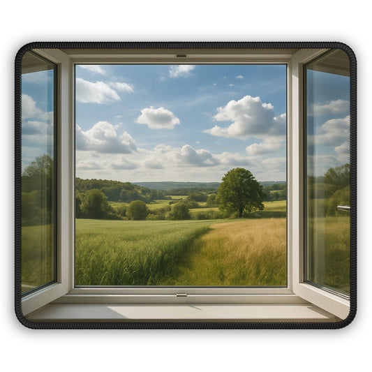 Meadow Morning Mouse Pad – Open Your Window to Peaceful Possibility
