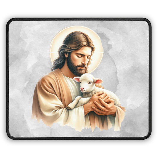 Gentle Shepherd Mouse Pad – Rest in His Care, Surrounded by Peace and Love