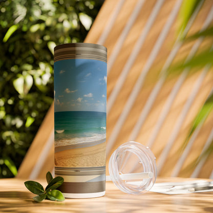 Coastal Chill Tumbler – Sip Into Shoreline Serenity