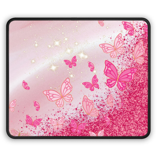 Pink Sparkle Flight Mouse Pad – Flutter with Fierce Style