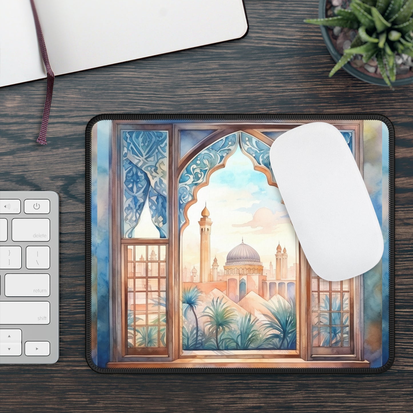 Whispers of the Oasis Mouse Pad – Sunrise Over the Minarets