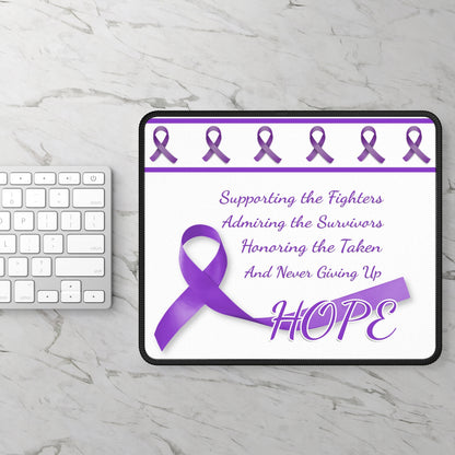 HOPE Ribbon Mouse Pad – Support. Strength. Survival.