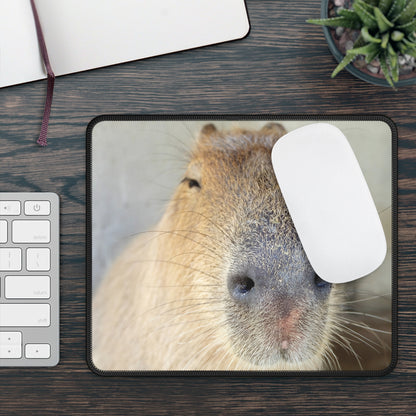 Capybara Close-Up Mouse Pad – Zoomed In. Zen’d Out.