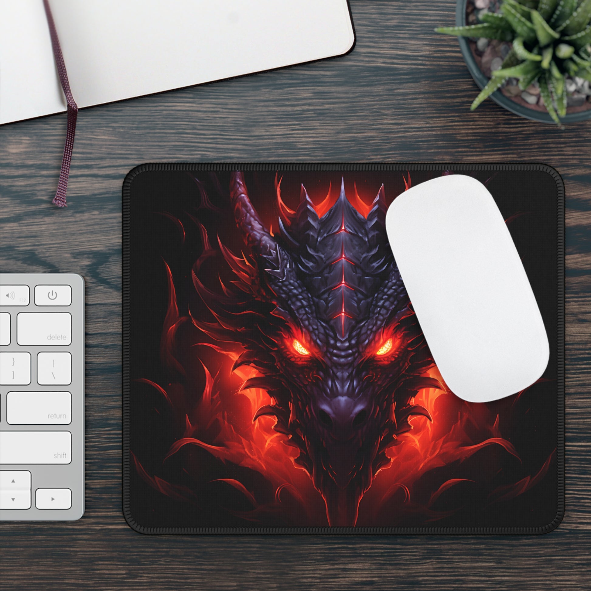 Infernal Horned Tyrant Gaming Mouse Pad – Command the Flames of Victory!