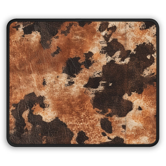 Cowhide Vibes Mouse Pad – Rugged Charm for the Rootinest Tootinest Desktops