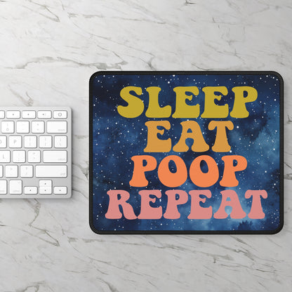 Galactic Bodily Functions Mouse Pad – Sleep, Eat, Poop, Repeat Across the Universe