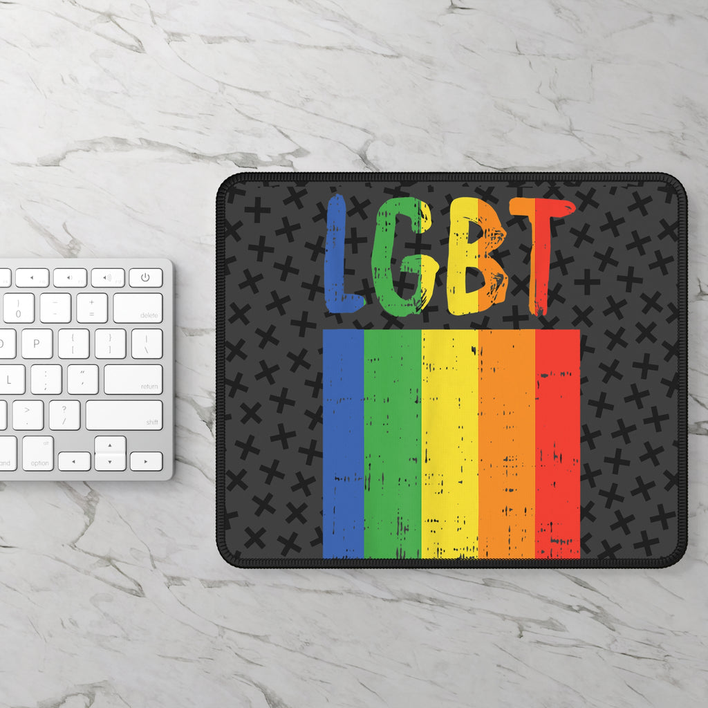 LGBT Pride Stripes Mouse Pad – Loud, Proud, and Ready to Work It