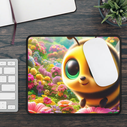 Bee Happy Mouse Pad – Buzzin’ Through Clicks One Flower at a Time
