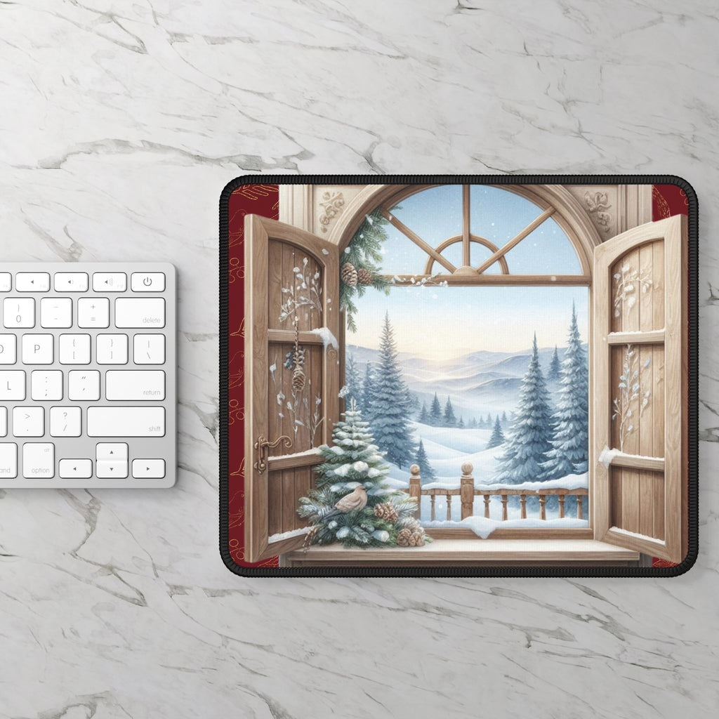 Rustic Morning View Mouse Pad – Serenity at Sunrise