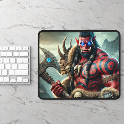 Blazing Bloodrage Mouse Pad – Wield the Axe, Rule the Realm